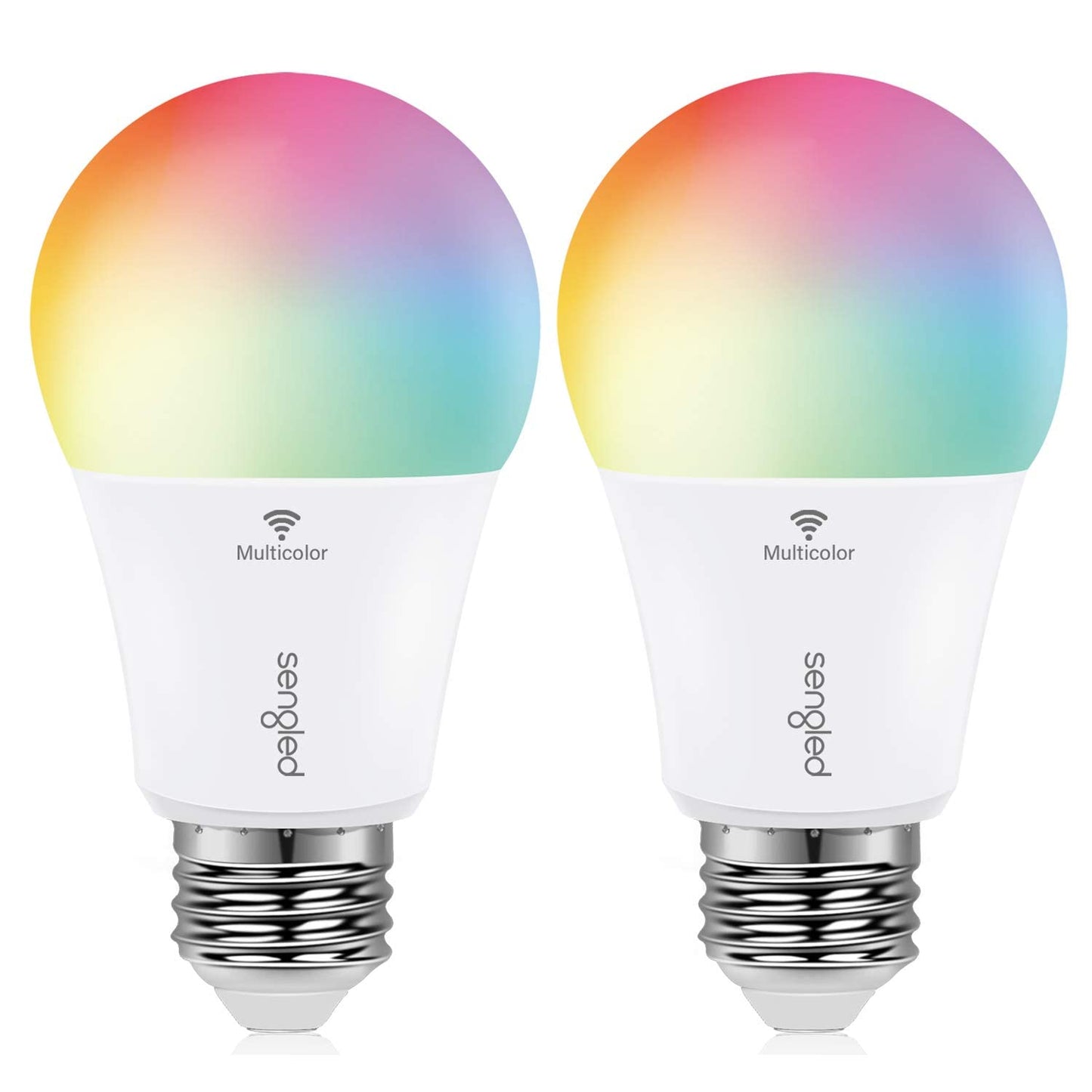 Sengled Smart Bulb A19 RGB LED Light Bulbs, 60W Equivalent, Multi-colored, 2 Pack, Works with Alexa & Google Assistant