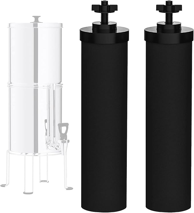 Black Filters by NSF/ANSI 42 Certified, Replacement for BB9-2® Purification Elements Filters, Compatible with Berkey Gravity Filtration System, Replacement for Berkey Black Filters 2 Pack