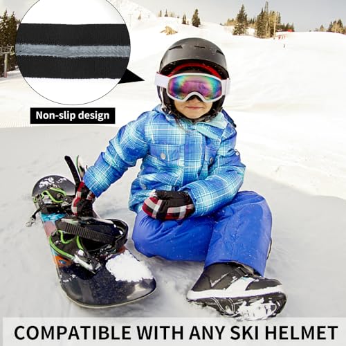 FEISEDY Kids Ski Goggles,Snowboard Goggles for Boys Girl Youth,OTG Anti Fog UV Protection Snow Goggles B0019