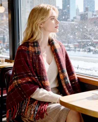 JOYPICKS Women's Long Knit Scarf Winter Chunky Scarfs Warm Big Wrap Thick Winter Fashion Scarves for Outdoor Men & Women
