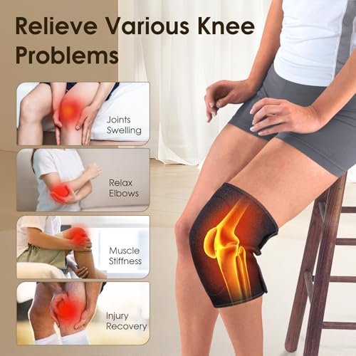 COMFYTHERA Heated Knee Brace for Knee Pain Relief, Heating Pad for Knee Brace, Heated Knee Wrap for Knee Warmer Arthritis