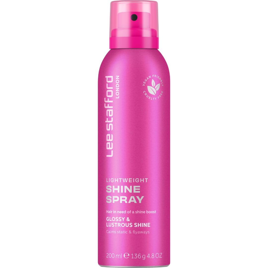 Lee Stafford Hair Shine Spray | Styling - Lightweight Smoothing Gloss Mist for Shiny, Anti Frizz Hairspray, Luminous Finishing P