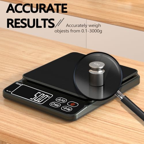 Mini Scale,6.6lb Scale for Grams,Digital Scale Food，Cooking Scale and Food Scales for Kitchen，Food Scale Grams and Ounces,...