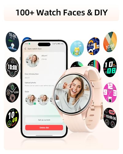 Parsonver Smart Watch, Built-in GPS, Bluetooth Calling, Fitness Watch for Women with 100+ Sport Modes, IP68 Waterproof, He...