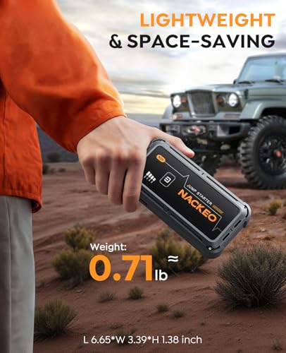 NACKEO Car Jump Starter 7000A Car Battery Jump Starter Portable Pack for Up to All Gas and 10.0L Diesel Engine 12V Jump Bo...