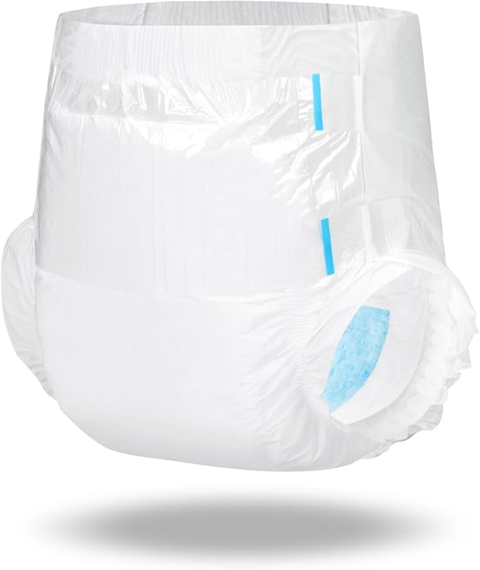 Littleforbig Adjustable Tapes Adult Diaper 2 Pieces - ABDry Ultra Absorbent Diapers White (X-Large 48"-56")