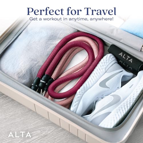 ALTA Resistance Tube Bands for Women - Full Kit Resistance Bands for Working Out with Handles, Ankle Straps, Door Anchor –...