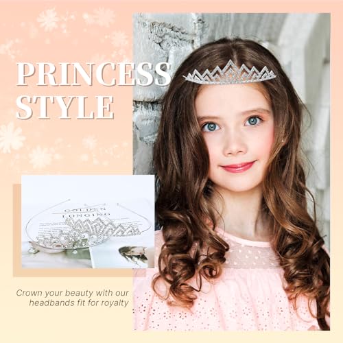 Lawie 8 Pack Birthday Tiaras for Girls, Rhinestone Crystal Princess Crowns, Silver Headbands Tiara, Party Dance Homecoming...
