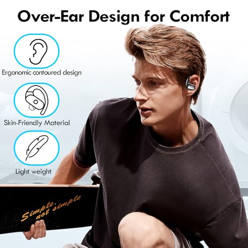 kurdene Wireless Earbuds Bluetooth Headphones Sport,Over Ear Buds with Deep Bass Sound,60Hrs Playtime Earphones Redesigned...