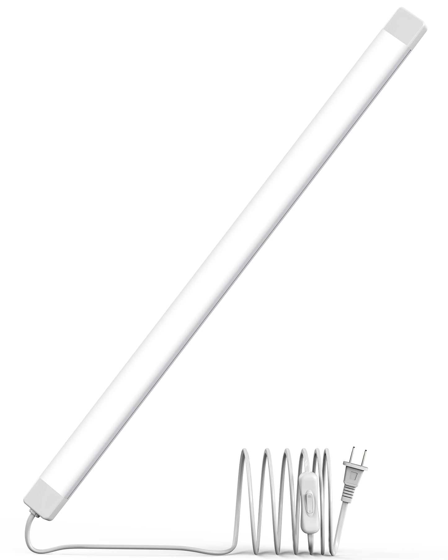 Asoko 25Inch Under Cabinet Lights Plug And Play Under Counter Lighting 6000K Cool White With 1000Lm Super Bright Etl Light Bar With On/Off Switch For Kitchen Under Desk Workbench
