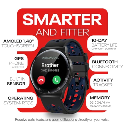 Reebok Pulse Smartwatch - GPS Fitness Tracker with Heart Rate Monitor, 10-Day Battery Life, IP68 Water Resistant Smart Fit...