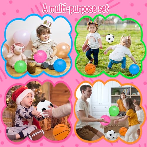Ladwon Kids Ball, Balls for Toddlers 1-3, Set of 6 Toddler Ball, Outdoor Toy for Kids, Soft Balls for Kid, Baby Sports Bea...