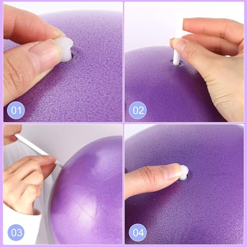 Small Pilates Ball 9 Inch Small Exercise Ball Mini Workout Yoga Balls for Gym Yoga, Core Training, Fitness, Workout, Stabi...