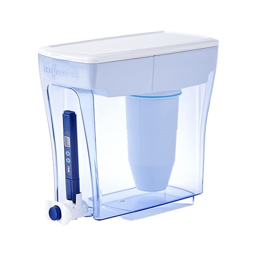 Culligan ZeroWater 20-Cup Ready-Pour 5-Stage Water Filter Dispenser with 5-Stage 0 TDS Water Filter – IAPMO Certified to Reduce Lead, Chromium, and PFOA/PFOS