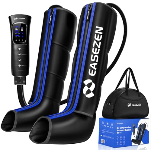 EaseZen Leg Compression Massager for Circulation and Pain Relief, Leg Recovery Compression System for Fast Recovery of Foo...