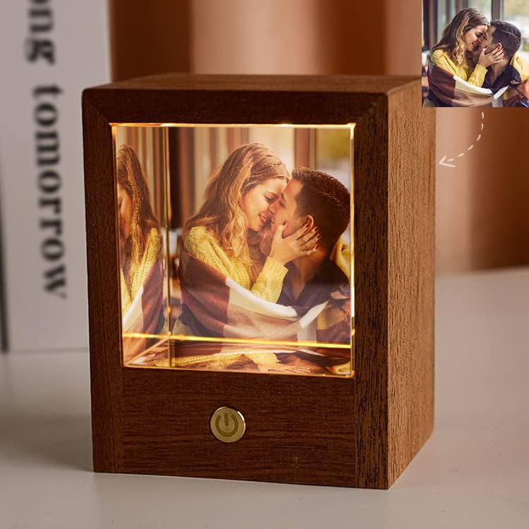 Custom Crystal Photo Personalized Gifts with Your Own Photo - Couples, Family, Friend Gifts for Any Occasion