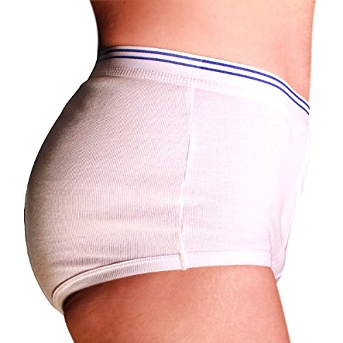 Petey's Washable Incontinence Underwear for Men (Super Protection) - Reusable Men's Briefs for Moderate to Heavy Leakage (Medium)