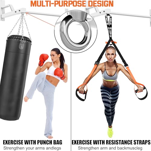 2025 Upgrade Pull Up Bar Wall Mounted - 600 lbs Heavy Duty Strength Training Pull-Up Bars, Ideal Rogue Pull Up Bar for Hom...