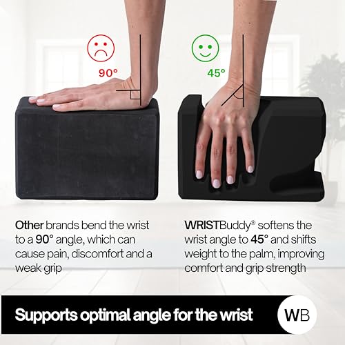WRISTBuddy® Yoga Blocks 2-Pack (Left + Right) — Ergonomic, Hand-Shaped EVA Blocks for Wrist Relief & Better Grip | Doctor-...