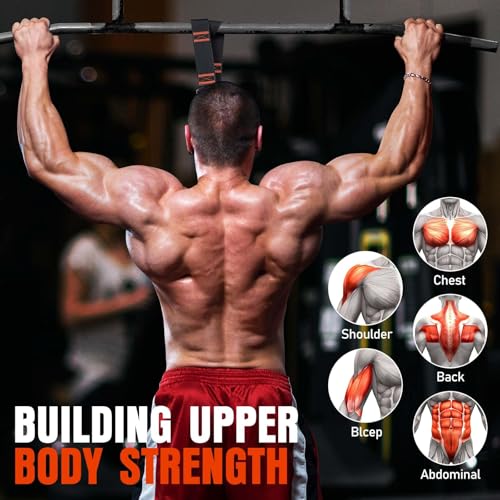 Pull Up Assistance Bands, 300lbs Heavy Duty Resistance Bands for Pull Ups with Adjustable Height, Fabric Feet Rest & Knee ...
