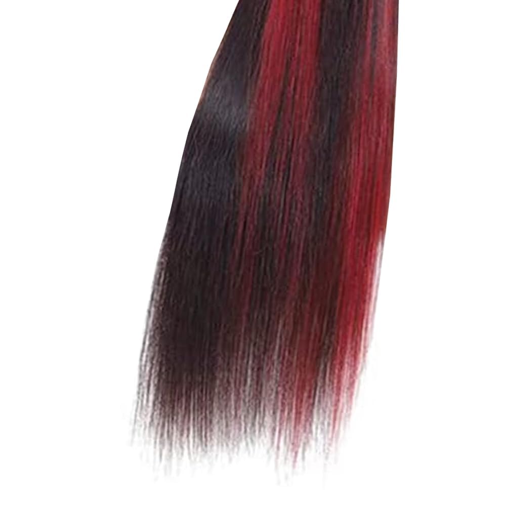 Lagalaga Bundles Human Hair 12 14 16 Inch Straight Burgundy P1B/99J Human Hair Bundles Unprocessed Brazilian Virgin Hair Quick W