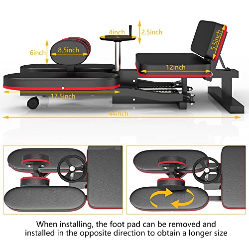Rigel Leg Stretcher, 220LBS Leg Stretch Machine, Heavy Duty Steel Frame Equipment Splits Machine, Leg Stretching Training ...
