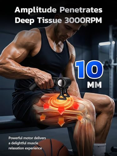 Dual Head Detachable Percussion Massage Gun with Extension Handle, 3-in-1 Back Massager for Pain Relief Deep Tissue with 1...