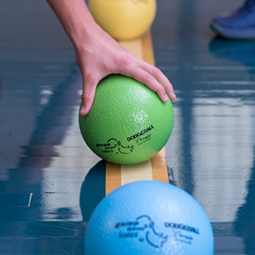 Champion Sports Rhino Skin Dodgeball Set – 6 Soft Foam Dodgeballs with Tear-Resistant Coating, Grip Surface, Low Bounce, M...