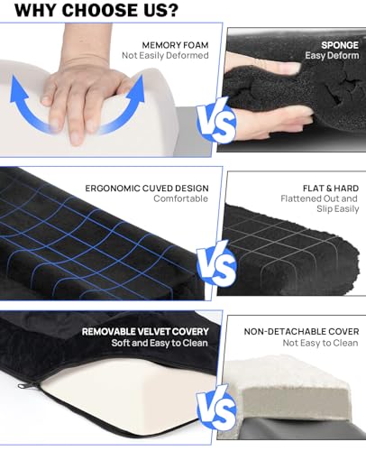 JOYTUTUS Knee Scooter Cushion Cover, Knee Scooter Pad for Comfort, 2.36" Thick Memory Foam Cushion Knee Walker Accessories...