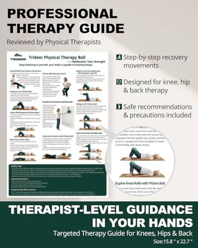 Trideer Exercise Balls Physical Therapy, 9 Inch Pilates Ball Between Knees for Physical Therapy, Mini Exercise Ball - Yoga...