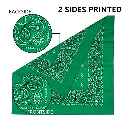 Vamqor Bandana Single Pack & Double Pack Cotton for Men and Women 22 Inch(Camo&Olive)