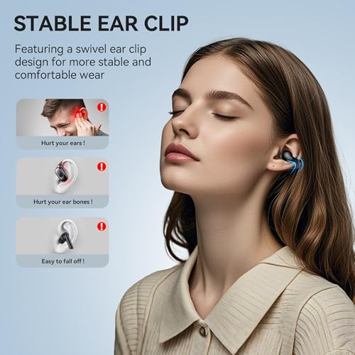 Oraolo Open Ear Headphones, Bluetooth 5.4 Wireless Earbuds with Stereo Sound, ENC Clear Call, 21H Playtime, Type-C Chargin...