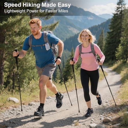 OUTJET Men's Waterproof Hiking Shoes Lightweight Breathable Anti Slip Outdoor Trails Shoes