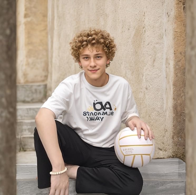 JSNING Golden White Volleyball, Volley lite for Outdoor Indoor Beach Game,Soft Touch,Official Size 5,Gift for Boy Girl Man...