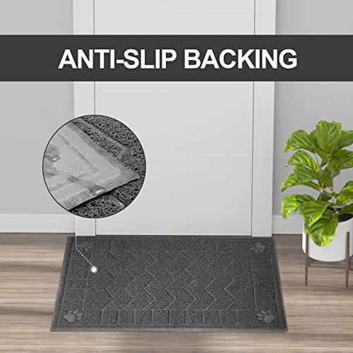 Motsamla Cat Litter Mat, Litter Trapping Mat Soft on Kitty Paws, 47" x 35" Kitten Litter Box Mat for Cleaner Floors, Water...