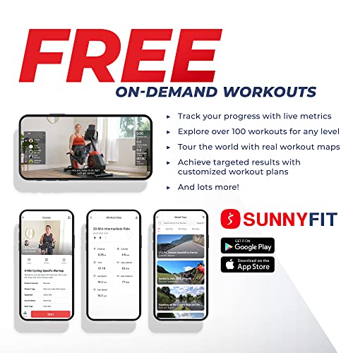 Sunny Health & Fitness Elite Recumbent Cross Trainer & Elliptical Machine with Arm Exercisers for Home Arm/Leg Training, E...