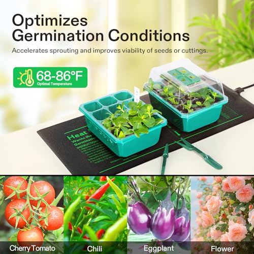 VIVOSUN 2-Pack 48" x 20.75" Durable Waterproof Seedling Heat Mat, UL & MET-Certified Warm Hydroponic Heating Pad for Germi...