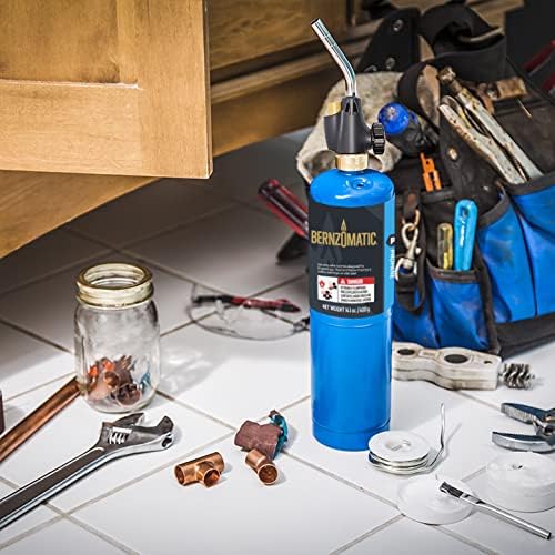 Bernzomatic FirePoint Creator Tool, Precision Flame Hand Torch for use with Bernzomatic MAP-Pro or Propane Fuel (Firepoint Tool + 3 Propane Cylinders)