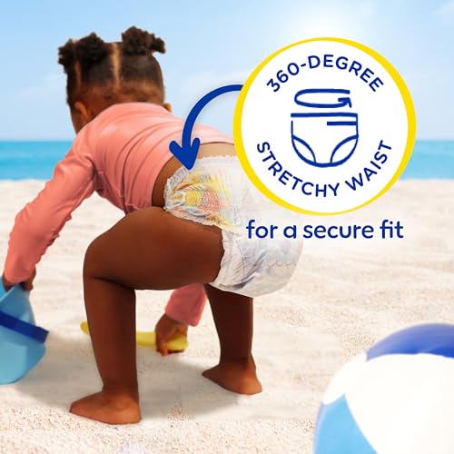 Pampers Swim Diapers - Splashers - Size 5+, 17 Count, Gap-Free Disposable Baby Swimming Pants