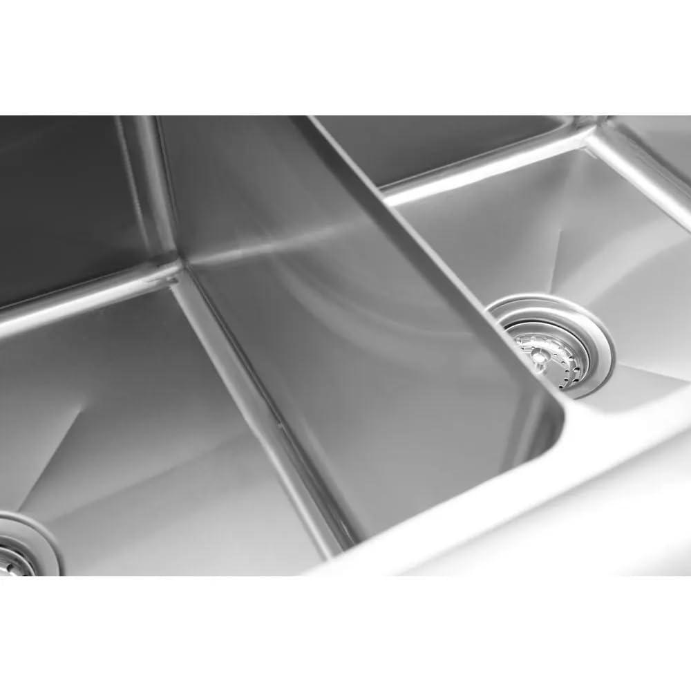 Kratos 29N-005-Commercial NSF 2 Compartment Sink - 18"Wx18"Lx12"H Bowl Size - 18-Gauge Stainless Steel
