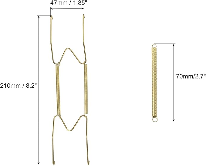 uxcell 4Pcs Plate Hanger, 10 Inch W Type Stainless Steel Invisible Wall Plate Hangers for Decorative Plates, Gold