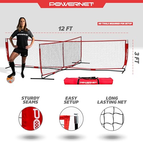 PowerNet 4 Way Soccer Net, Portable Indoor & Outdoor Soccer Training, Game and Training Equipment for Adults and Kids, Ide...