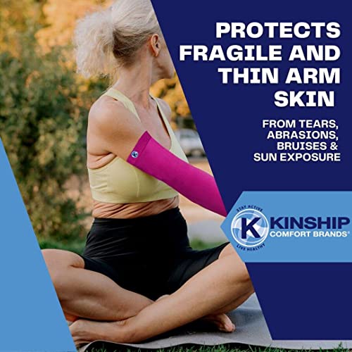 Kinship Comfort Brands Arm Compression Sleeves for Men and Women, Athletic, Sports, Muscle, Joint, Elbow Support