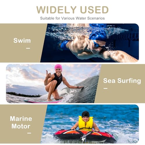 Funzhan Silicone Swimming Cap Waterproof Non-Slip Comfortable Swimming Hat High Elasticity Swim Cap for Women Man