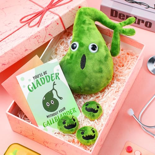 WinnerWhy Gallbladder Plush Set Gall Surgery Recovery Gifts Include Gall Plush with Gallstones Stuffed and Gallbladder Get...