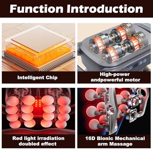 Novotechcal 16-Head Massage Gun Set, Deep Tissue Percussion Massager with 9 Modes and 9 Adjustable Intensities, Quiet Musc...