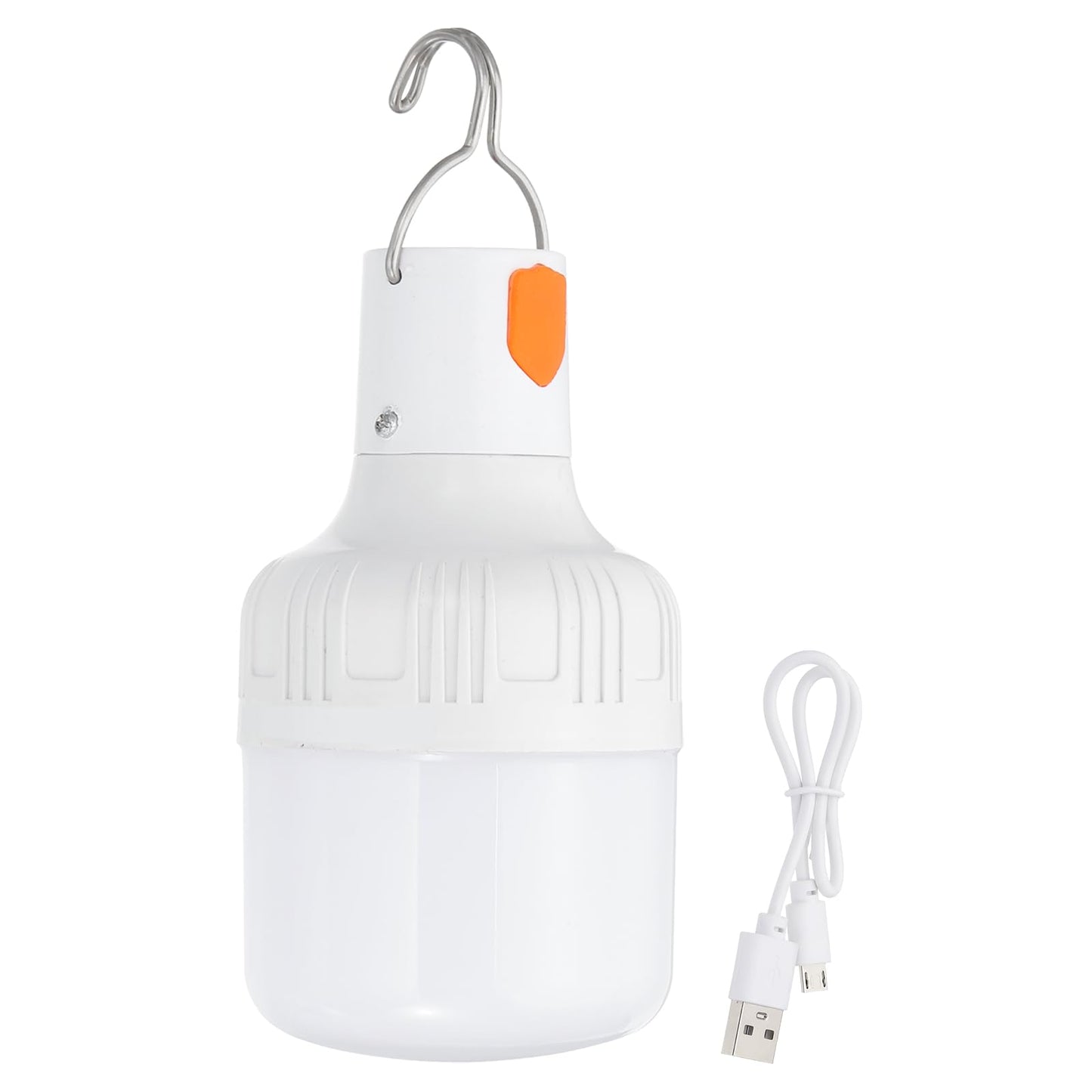 Patikil Camping Lantern  1 Pack Rechargeable Led Tent Lamp Lights Bulb Hanging 3 Lighting Mode Clip Hook Camping  Hiking 60W  White