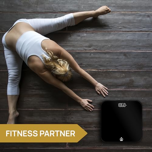 INEVIFIT Bathroom Scale, Highly Accurate Digital Bathroom Body Scale, Measures Weight up to 400 lbs. Includes Batteries