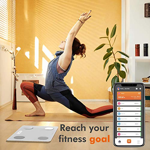 KONQUEST Smart Scale for Body Weight, Digital Bathroom Scale BMI Weighing Bluetooth Body Fat Scale, Body Composition Monit...