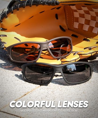 NSSIW Polarized Sunglasses-for-Men-Women Sports Mens-Sunglasses: Wrap Around Sun Glasses UV400 Running Fishing Golf 3 Packs